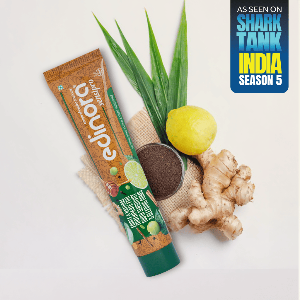 Edinora Sensipro ayurvedic toothpaste | For sensitivity, bad breath & bleeding gums | Oral microbiome friendly | No SLS, Parabens |45g