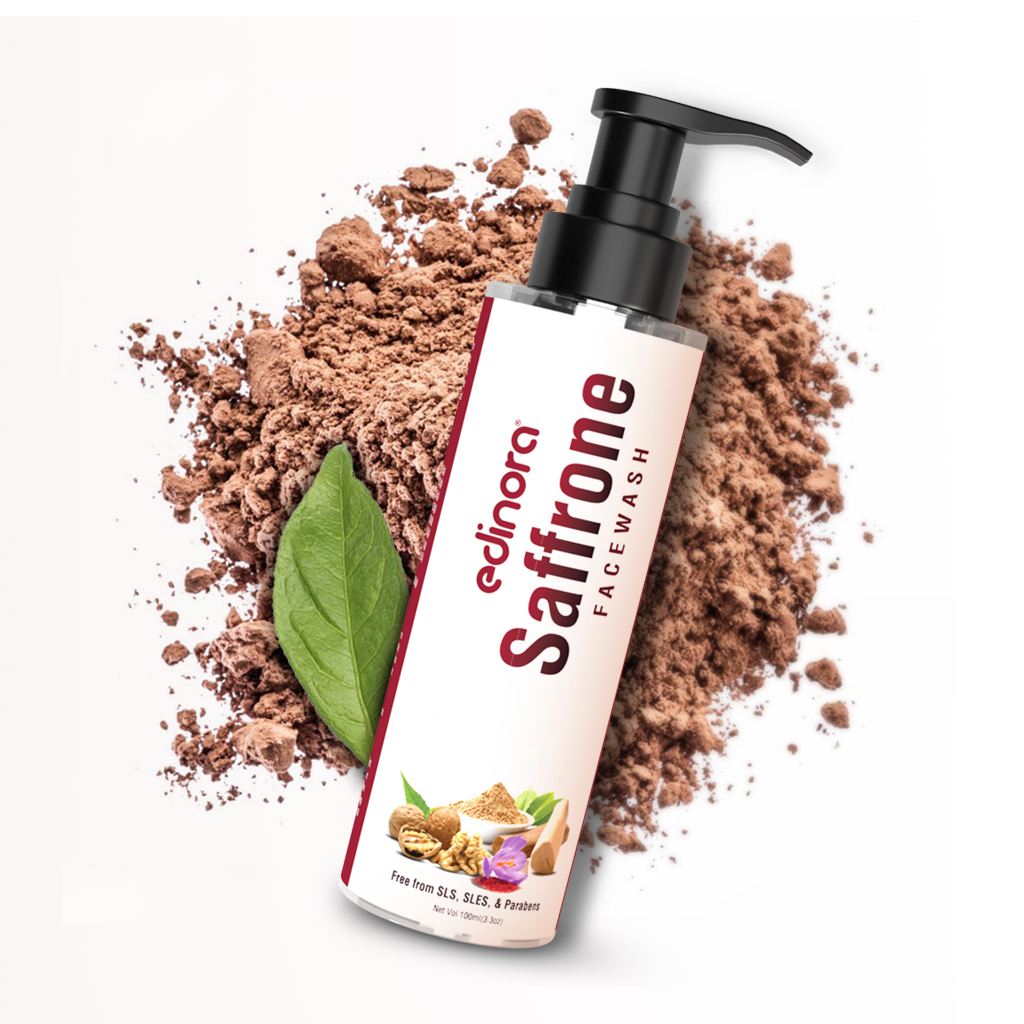 Edinora Saffron Brightening Facewash with Niacinamide | Helps Fight Acne | 100ml