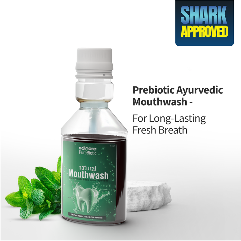 Edinora Ayurvedic Mouthwash - Prebiotic - Free from alcohol - Free from harsh chemicals - 200ml