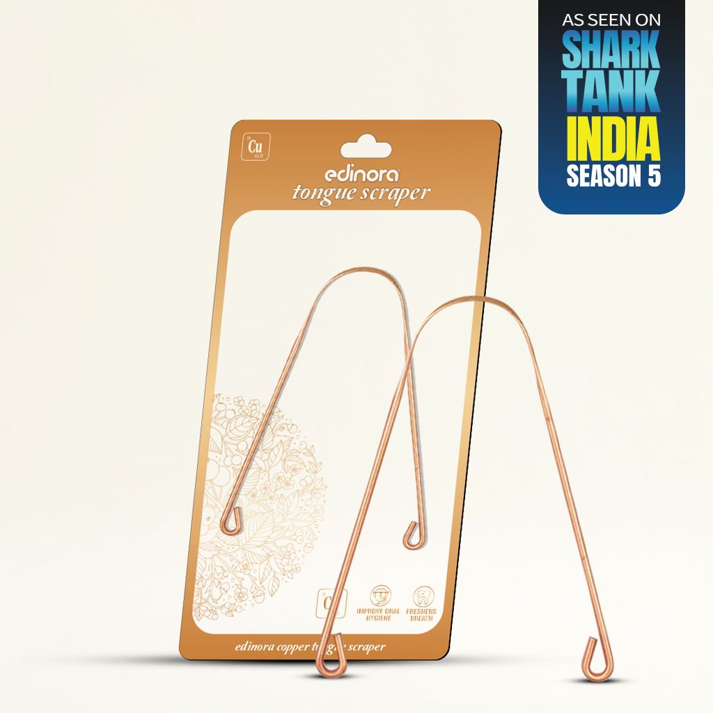 Edinora Copper Tongue Cleaner | Pure Natural Copper | Safe for daily use