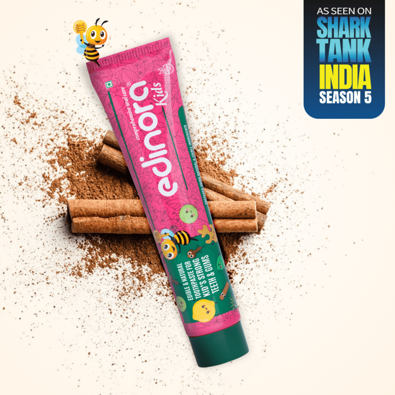 Edinora kids toothpaste | Edible toothpaste | No SLS | No parabens | No sulphates | Non foaming (45 g)