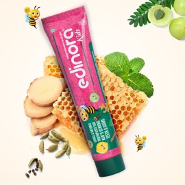EDINORA KIDS TOOTHPASTE without SLS, Parabens, Harsh chemicals | Edible grade and safe if accidentally swallowed | 90g